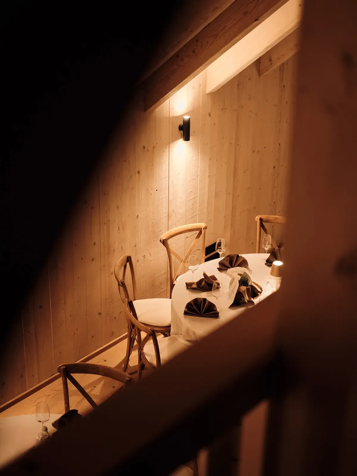 Gedeckter Tisch für Private Dinner