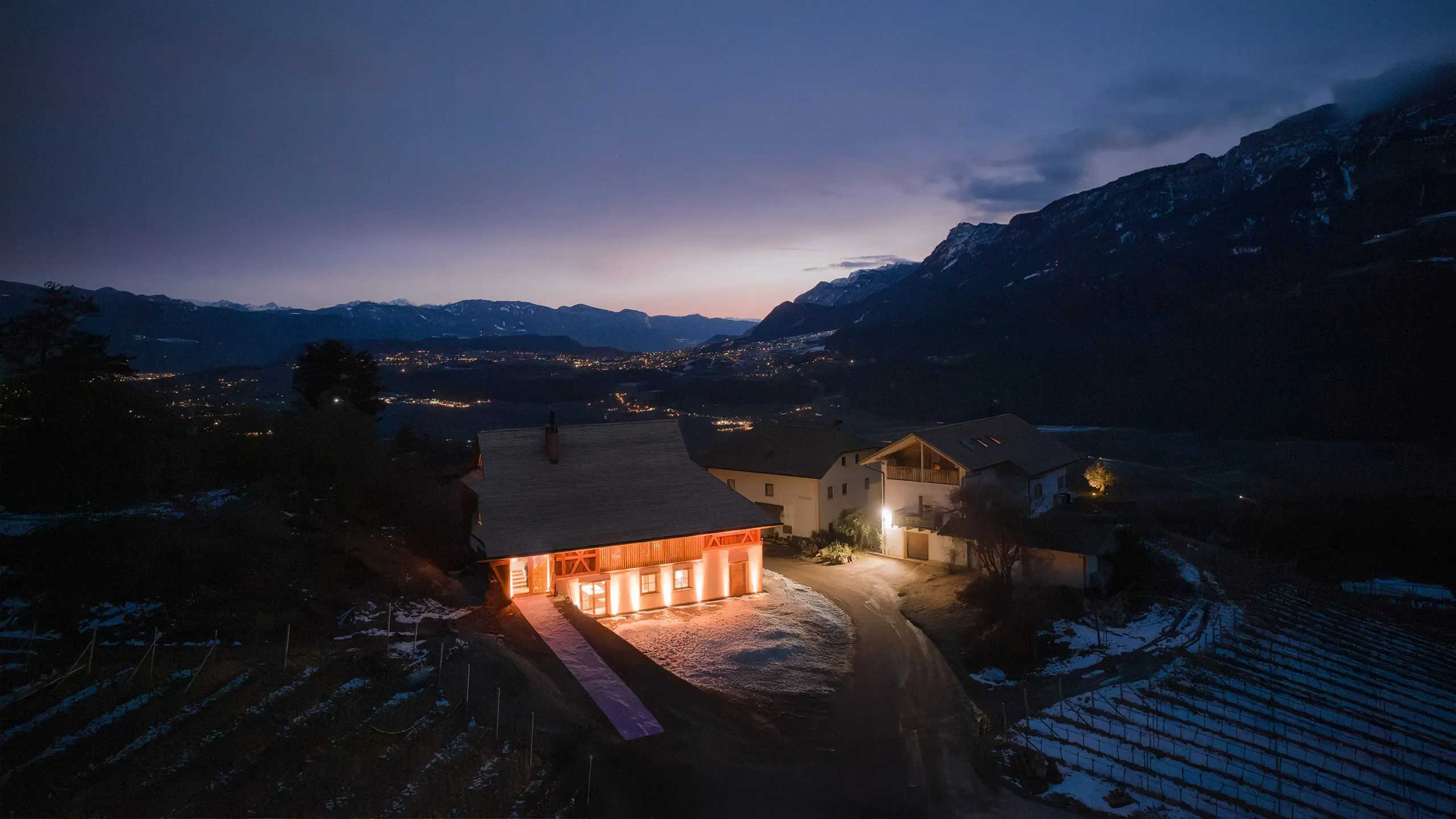 Event Setup bei Nacht